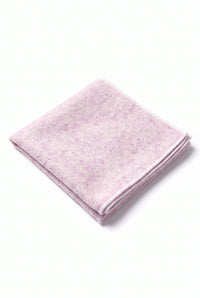 Lenço de bolso masculino em tweed rosa com mistura de lã.