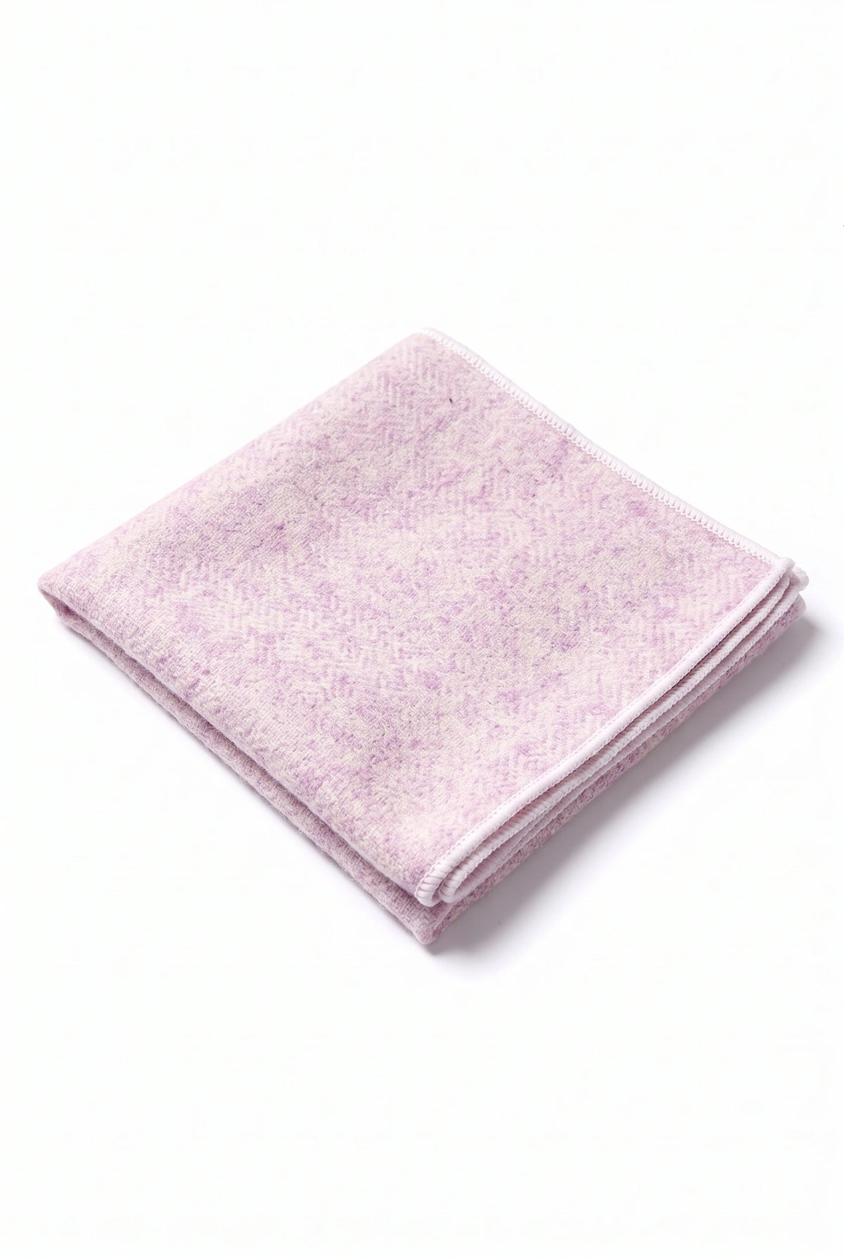 Lenço de bolso masculino em tweed rosa com mistura de lã.