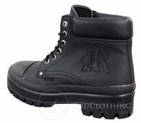 Botas de cano curto masculinas em couro PU