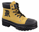 Botas de cano curto masculinas em couro PU