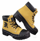 Botas de cano curto masculinas em couro PU