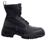 Botas de cano curto masculinas em couro PU