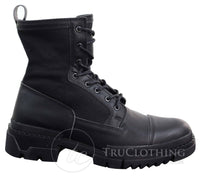 Botas de cano curto masculinas em couro PU