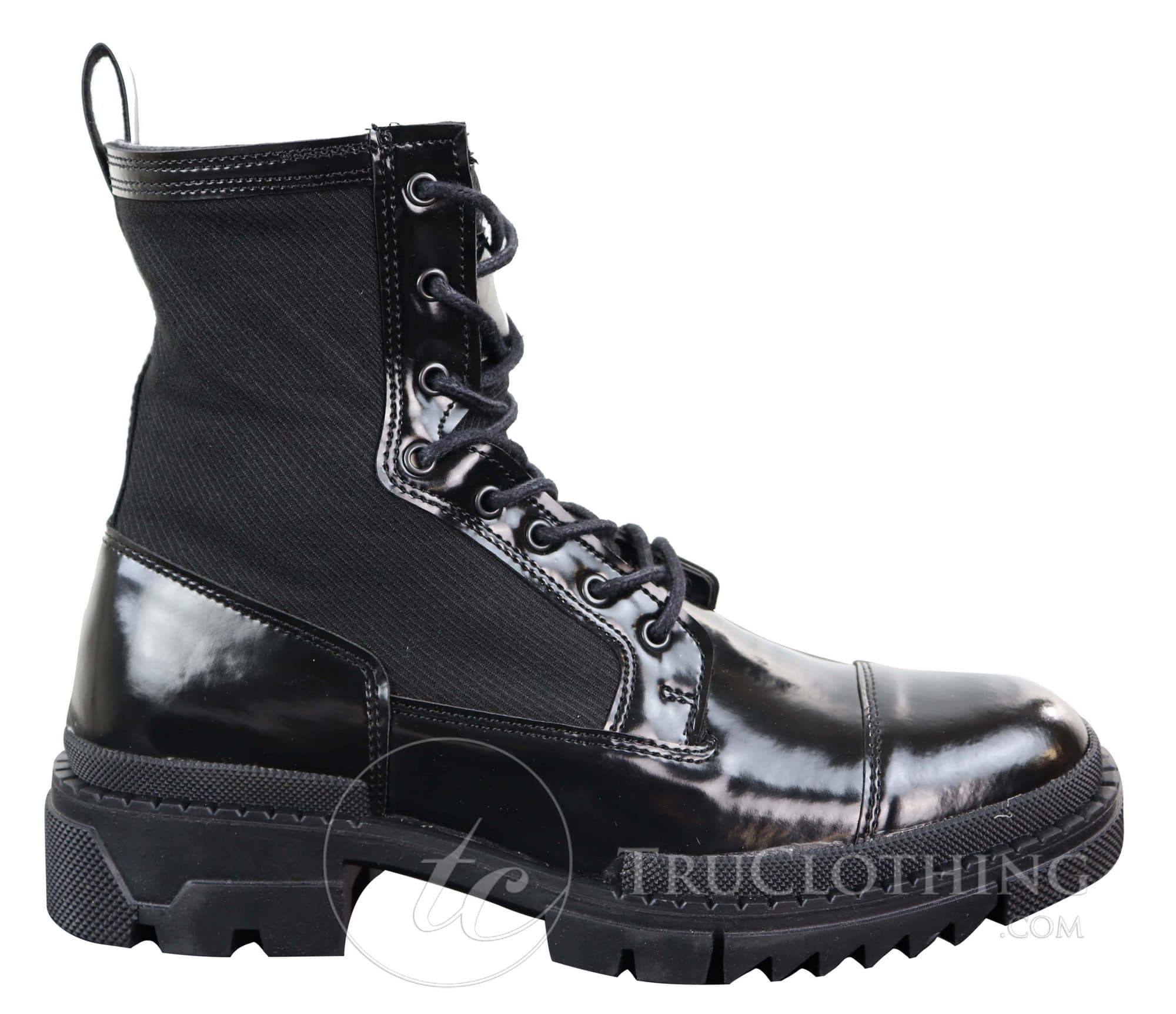 Botas de cano curto masculinas em couro PU