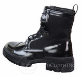 Botas de cano curto masculinas em couro PU
