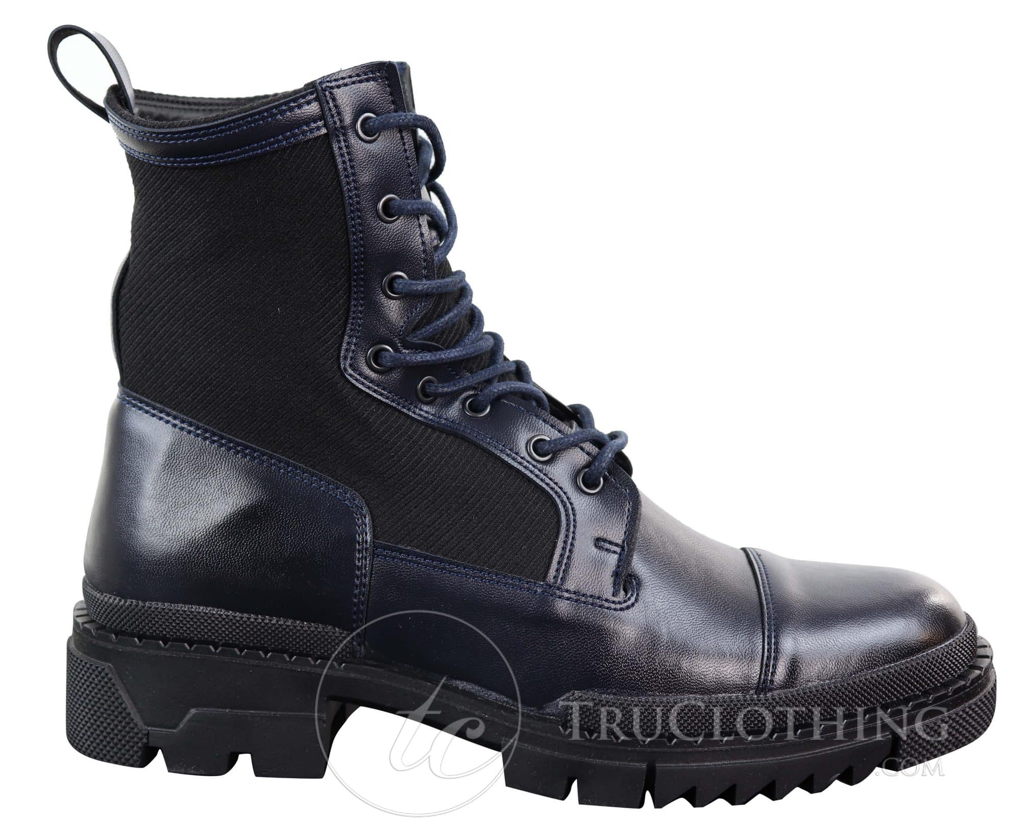 Botas de cano curto masculinas em couro PU