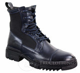 Botas de cano curto masculinas em couro PU