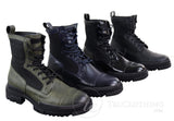 Botas de cano curto masculinas em couro PU