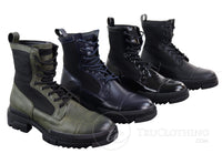 Botas de cano curto masculinas em couro PU