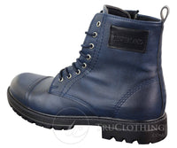 Botas de cano curto com zíper em couro PU para homem