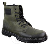Botas de cano curto com zíper em couro PU para homem