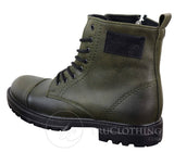 Botas de cano curto com zíper em couro PU para homem