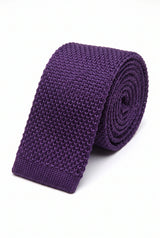 Gravata masculina roxa de tricô