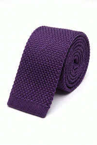 Gravata masculina roxa de tricô