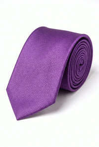 Gravata masculina slim roxa de 6 cm de largura