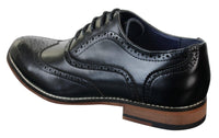 Sapatos masculinos Gatsby Brouge de couro legítimo com cadarço, estilo retrô vintage, elegantes e sofisticados.