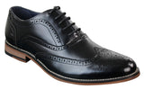 Sapatos masculinos Gatsby Brouge de couro legítimo com cadarço, estilo retrô vintage, elegantes e sofisticados.
