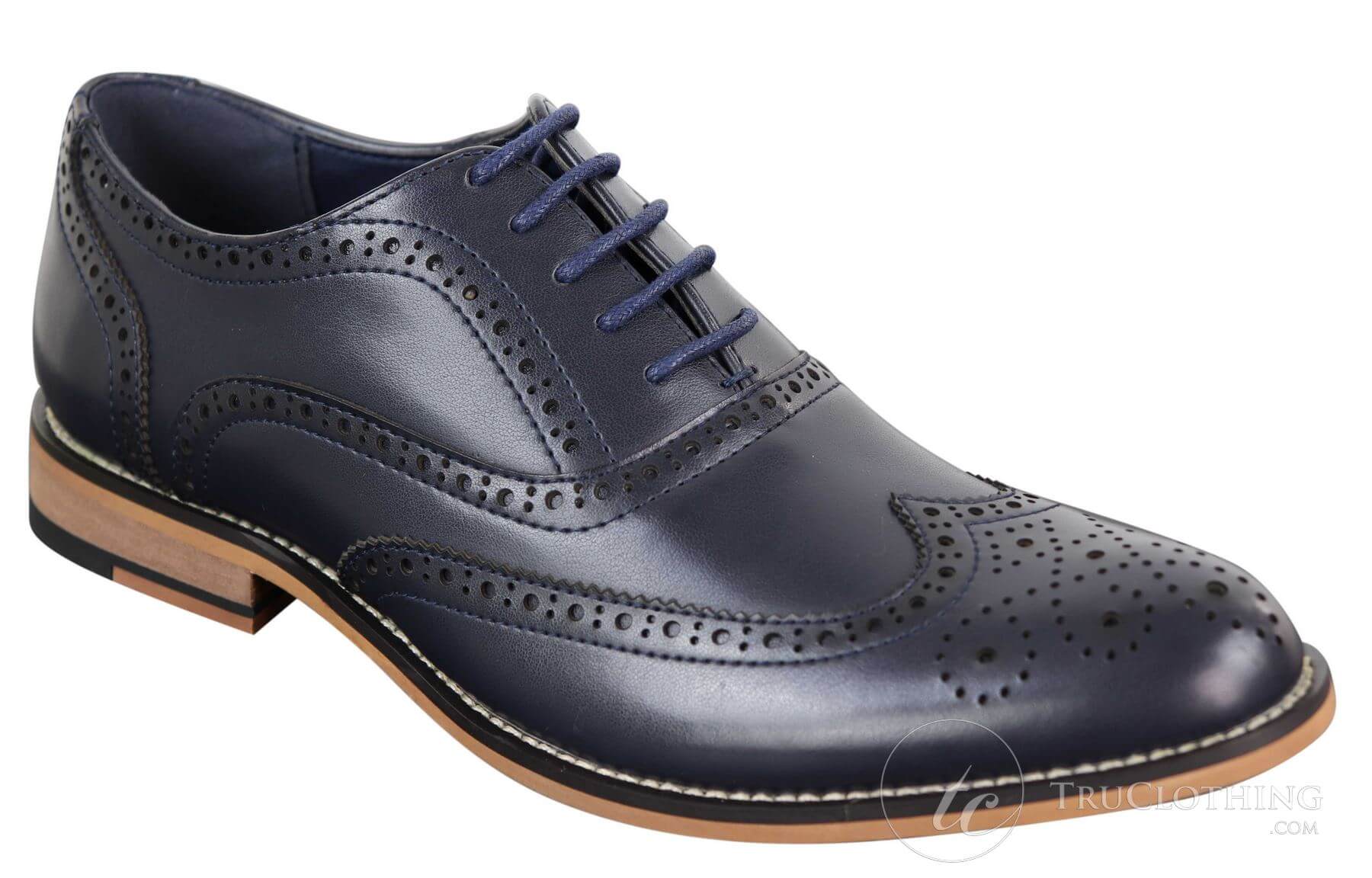 Sapatos masculinos Gatsby Brouge de couro legítimo com cadarço, estilo retrô vintage, elegantes e sofisticados.
