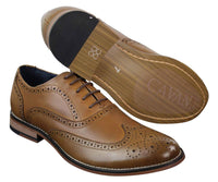 Sapatos masculinos Gatsby Brouge de couro legítimo com cadarço, estilo retrô vintage, elegantes e sofisticados.