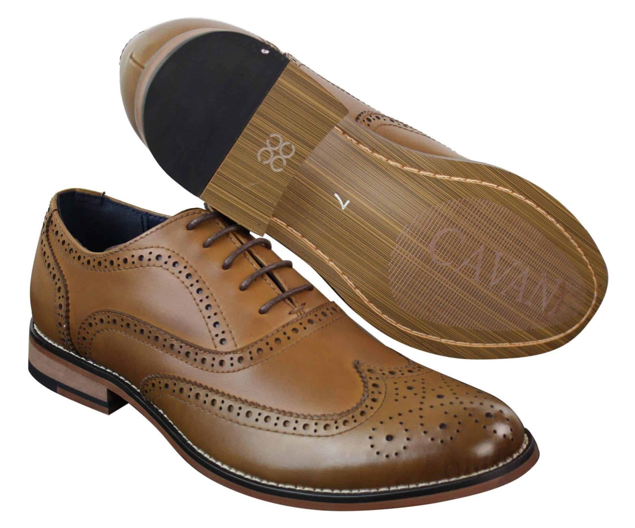 Sapatos masculinos Gatsby Brouge de couro legítimo com cadarço, estilo retrô vintage, elegantes e sofisticados.
