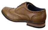 Sapatos masculinos Gatsby Brouge de couro legítimo com cadarço, estilo retrô vintage, elegantes e sofisticados.