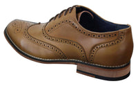 Sapatos masculinos Gatsby Brouge de couro legítimo com cadarço, estilo retrô vintage, elegantes e sofisticados.