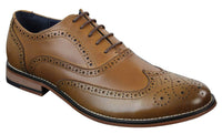 Sapatos masculinos Gatsby Brouge de couro legítimo com cadarço, estilo retrô vintage, elegantes e sofisticados.
