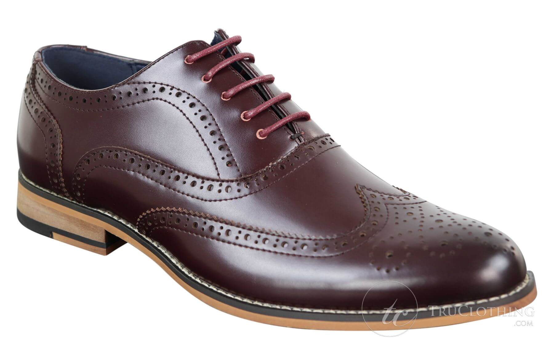 Sapatos masculinos Gatsby Brouge de couro legítimo com cadarço, estilo retrô vintage, elegantes e sofisticados.