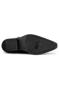 Sapatos de montaria masculinos em couro legítimo com fivela.