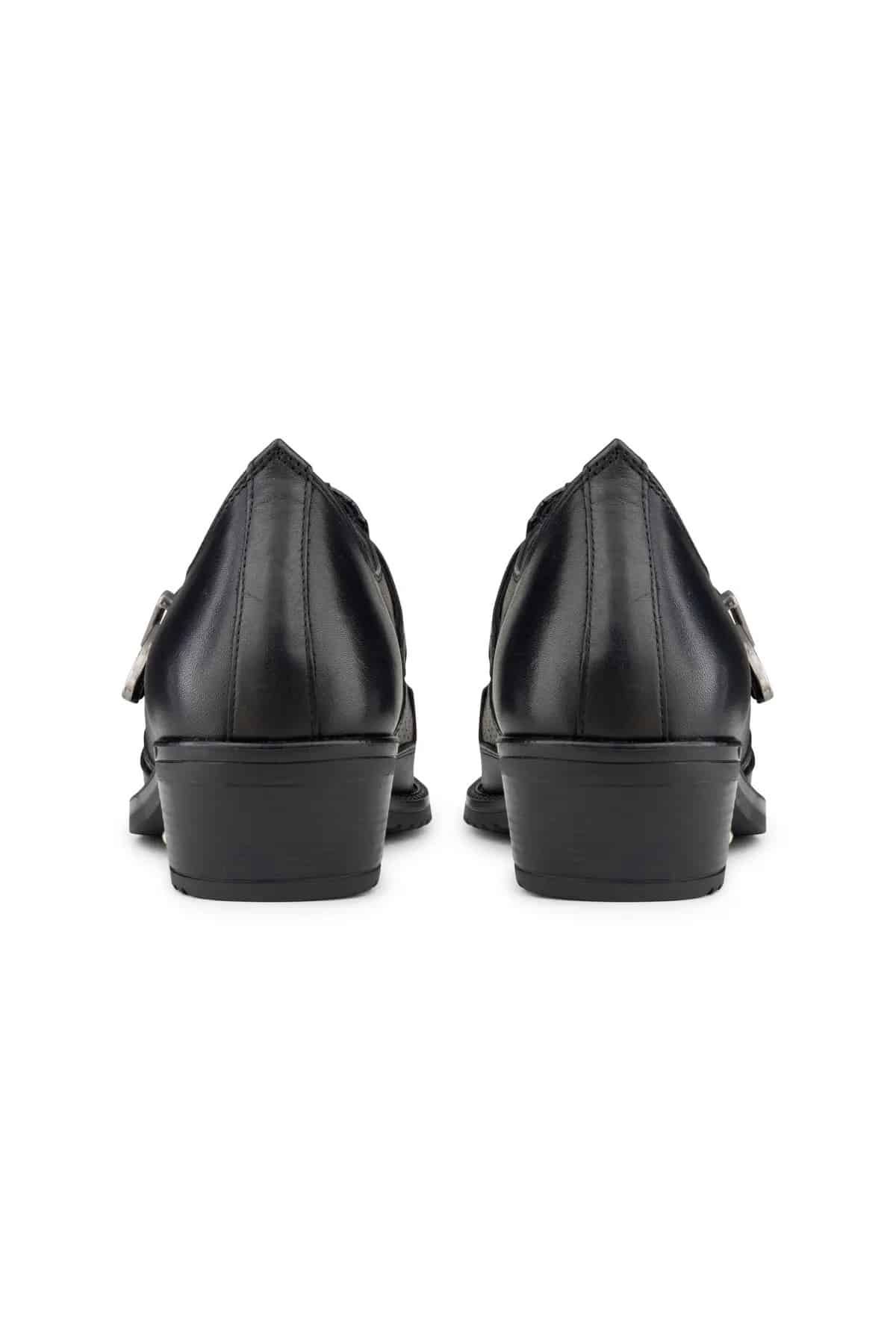 Sapatos de montaria masculinos em couro legítimo com fivela.