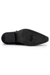 Sapatos de montaria masculinos em couro legítimo com fivela.