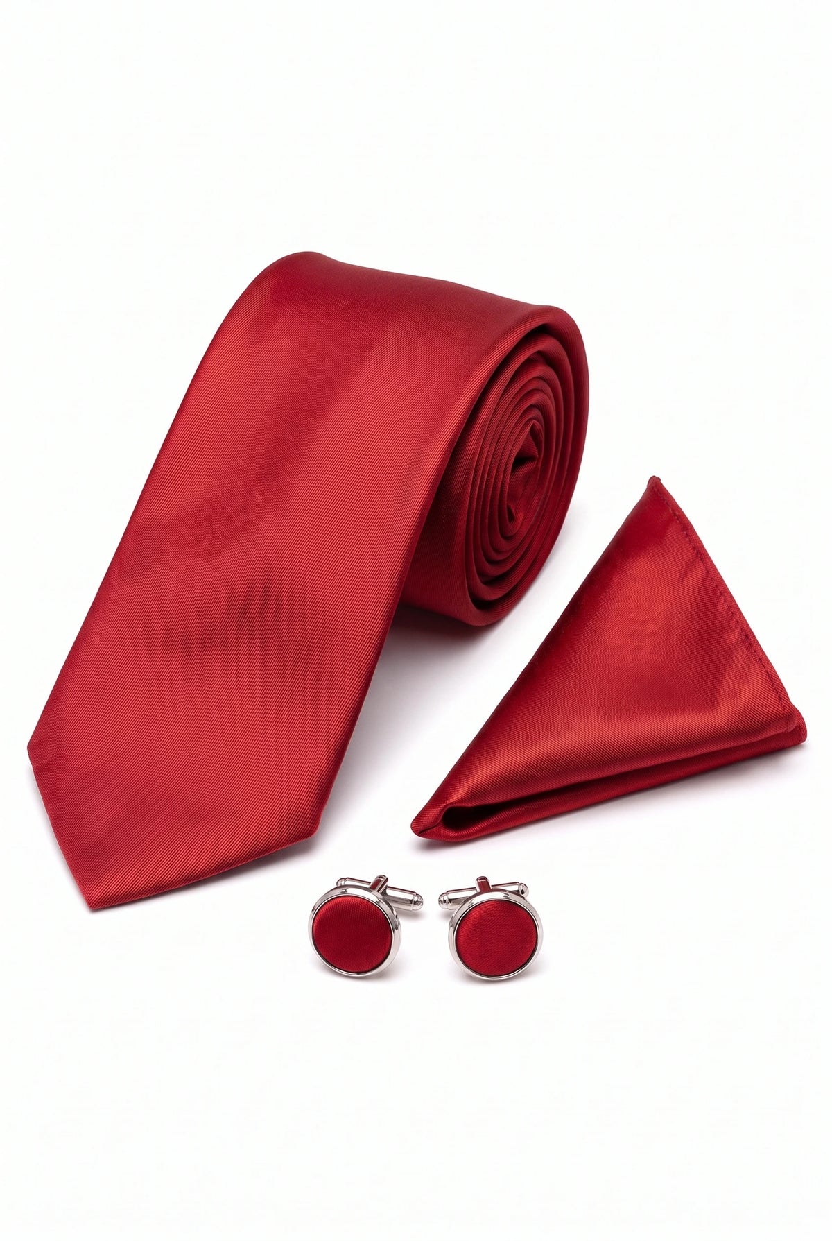 Conjunto de gravata vermelha masculina