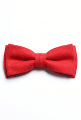 Gravata borboleta masculina de tweed vermelho