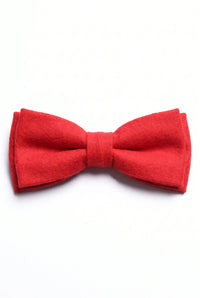 Gravata borboleta masculina de tweed vermelho