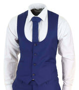 Terno masculino azul royal de 3 peças para casamento