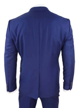 Terno masculino azul royal de 3 peças para casamento