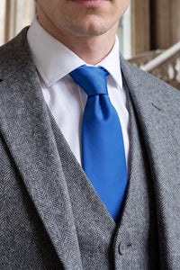 Gravata Slim Masculina Azul Royal de 6cm