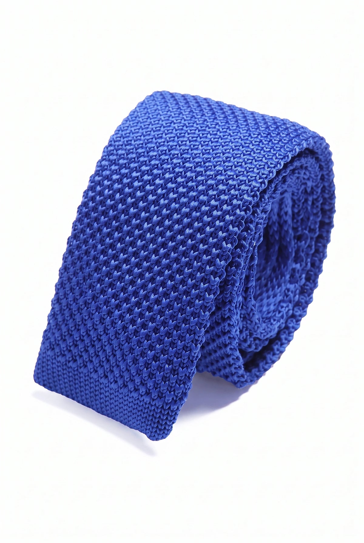 Gravata masculina azul royal de tricô