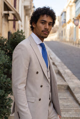 Gravata masculina azul royal texturizada