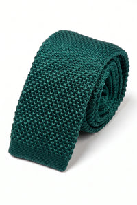 Gravata masculina de malha verde sálvia