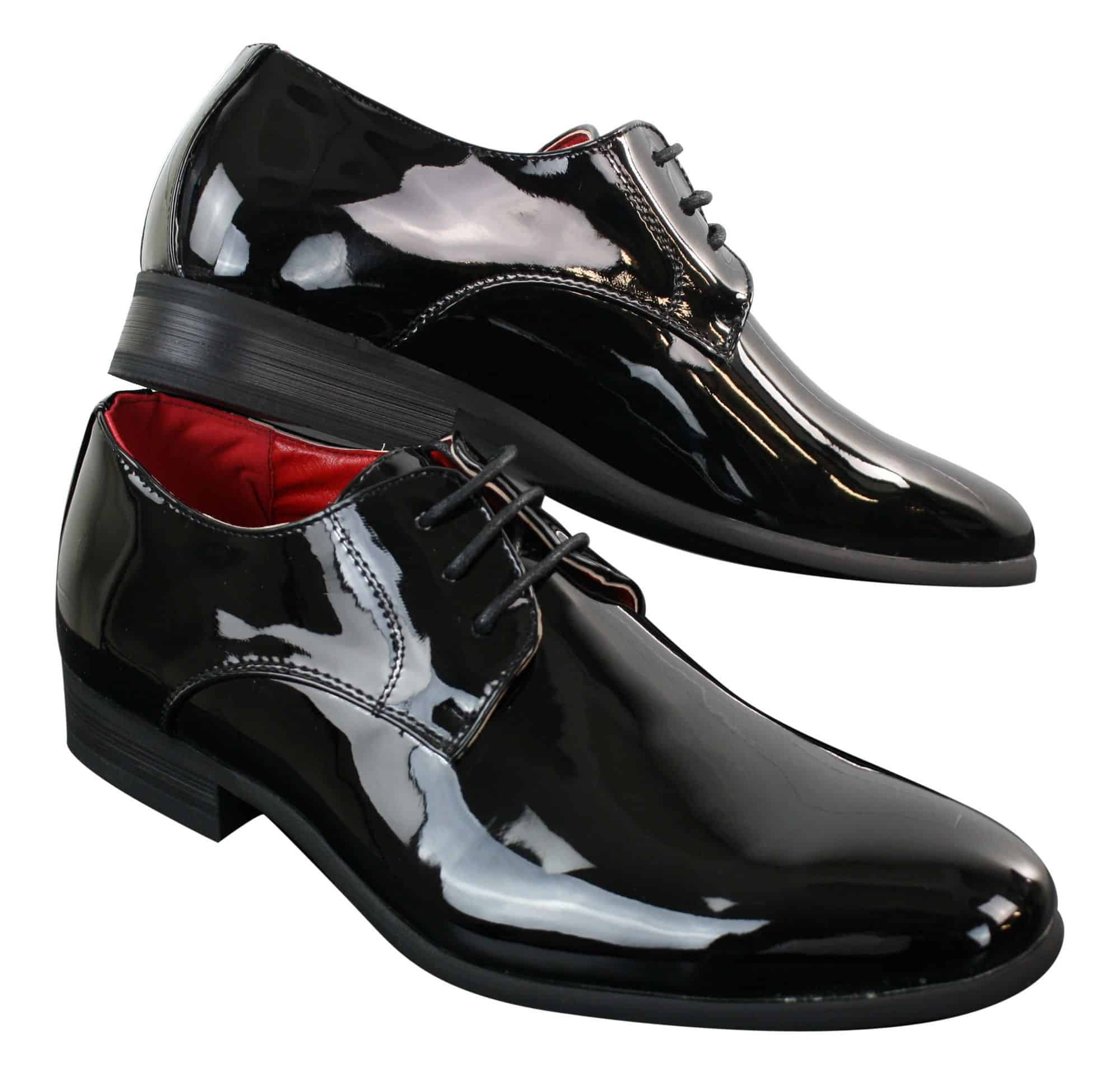 Sapatos sociais masculinos de verniz brilhante