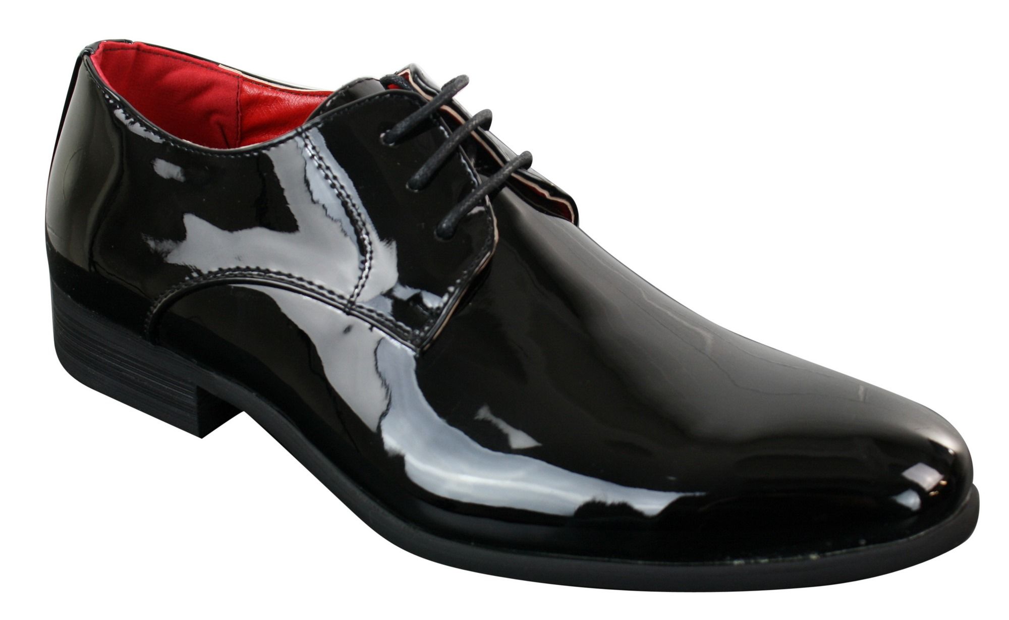 Sapatos sociais masculinos de verniz brilhante