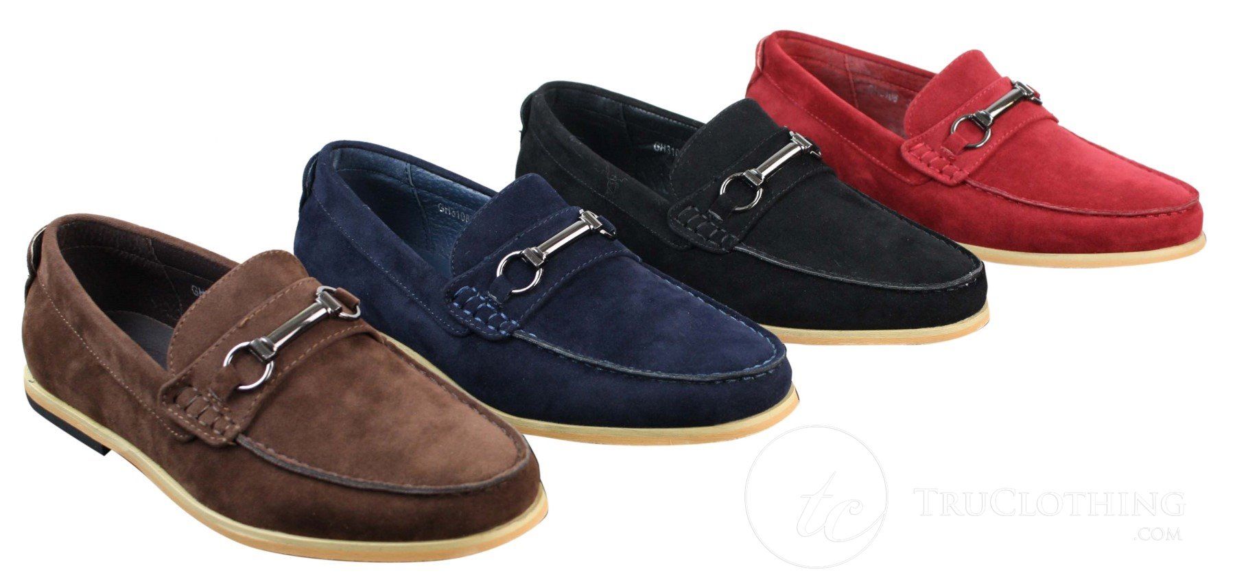 Sapatos masculinos de condução estilo mocassim com fivela e detalhe de bridão, estilo retrô, elegantes e casuais, em camurça.