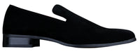 Sapatos Mocassim Masculinos Slip On em Camurça, Couro, Estilo Casual Elegante, nas cores Vermelho, Azul e Preto.