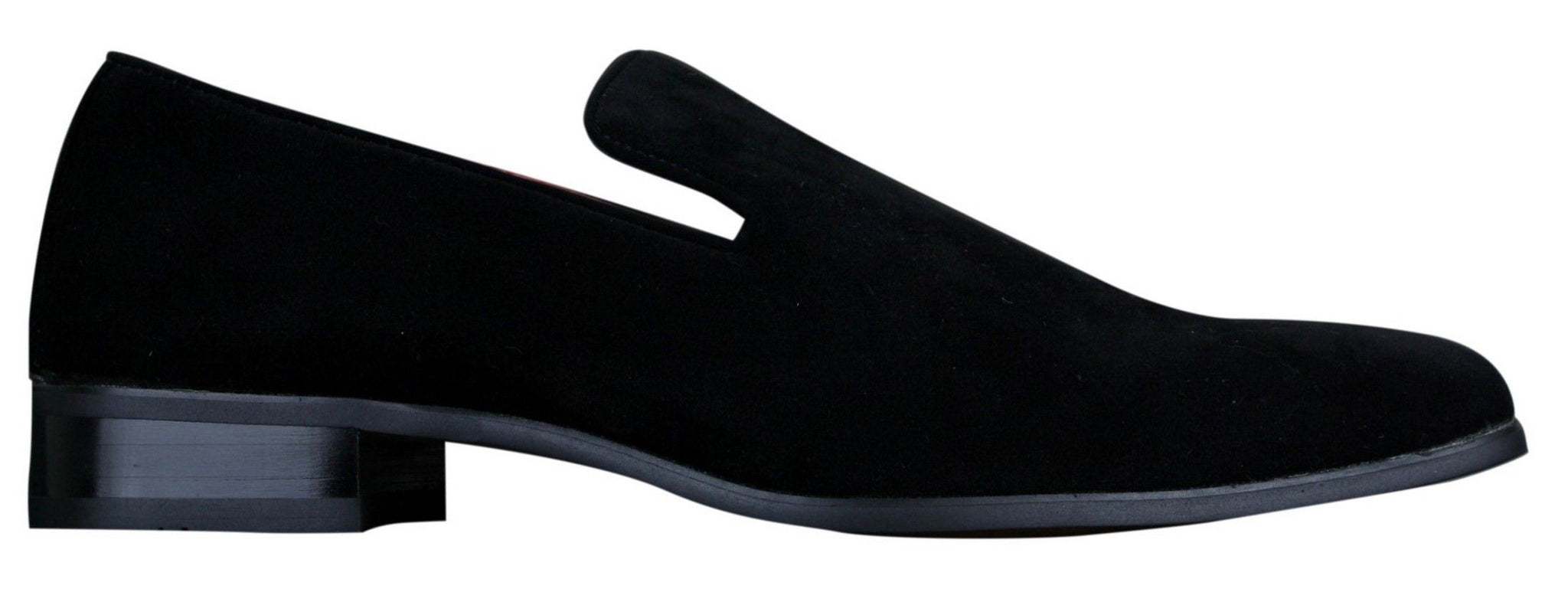 Sapatos Mocassim Masculinos Slip On em Camurça, Couro, Estilo Casual Elegante, nas cores Vermelho, Azul e Preto.