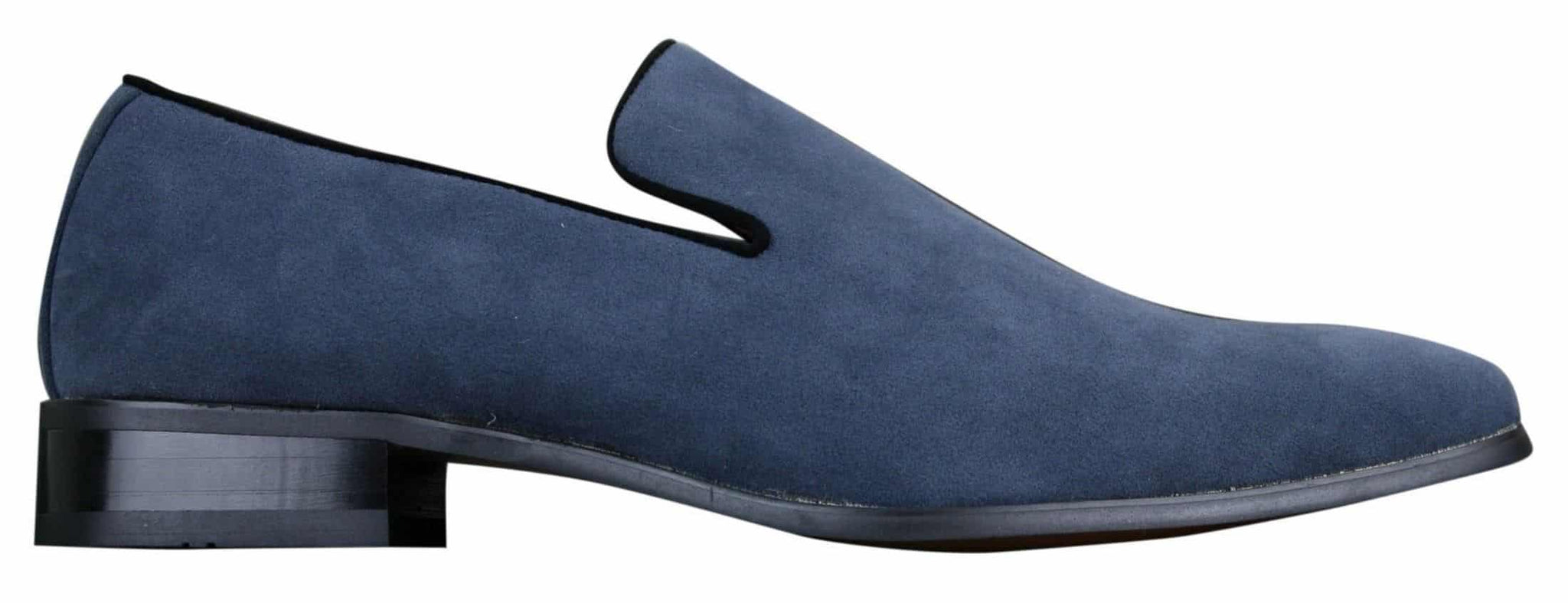 Sapatos Mocassim Masculinos Slip On em Camurça, Couro, Estilo Casual Elegante, nas cores Vermelho, Azul e Preto.