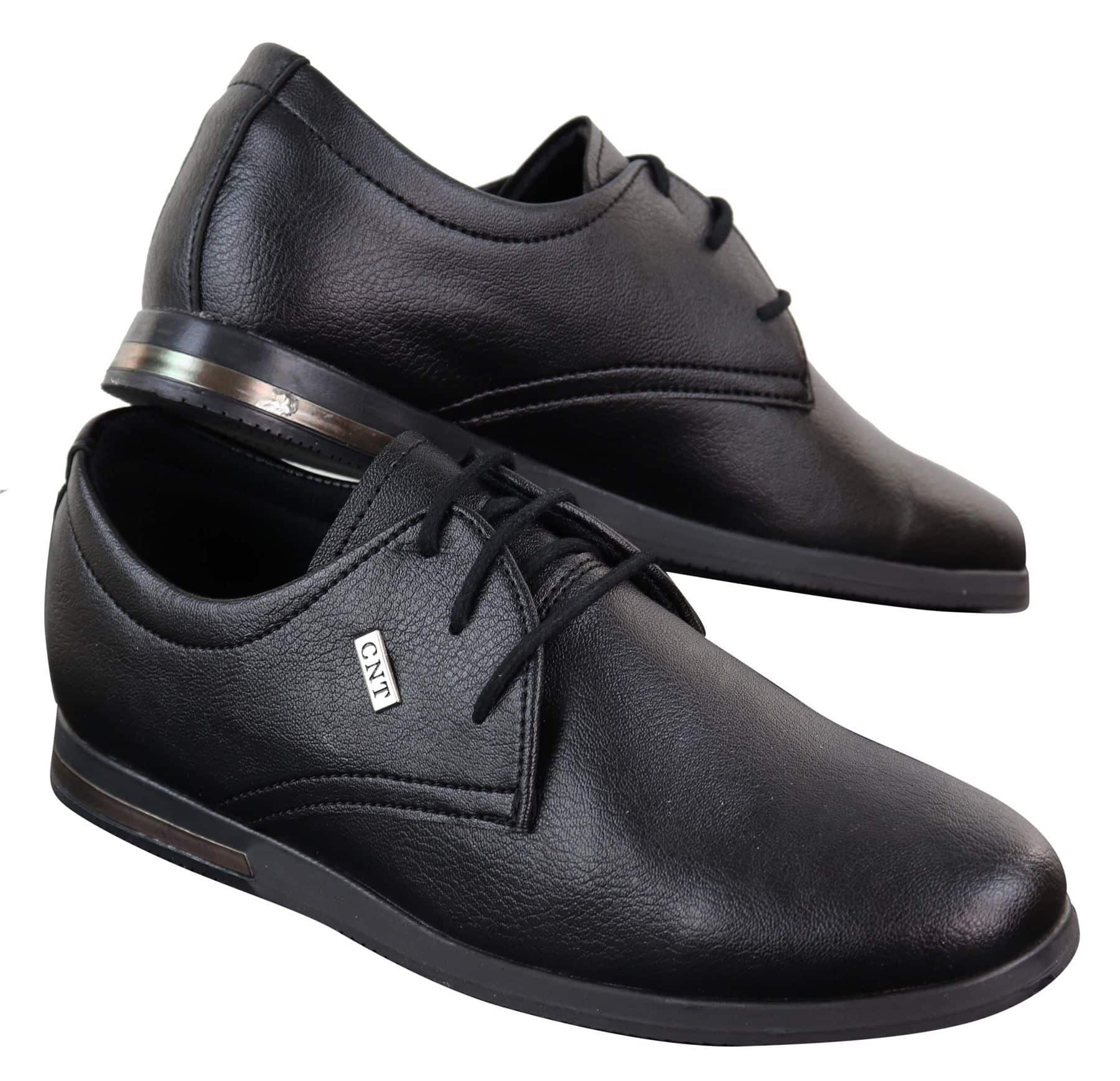 Sapatos masculinos casuais elegantes em couro PU