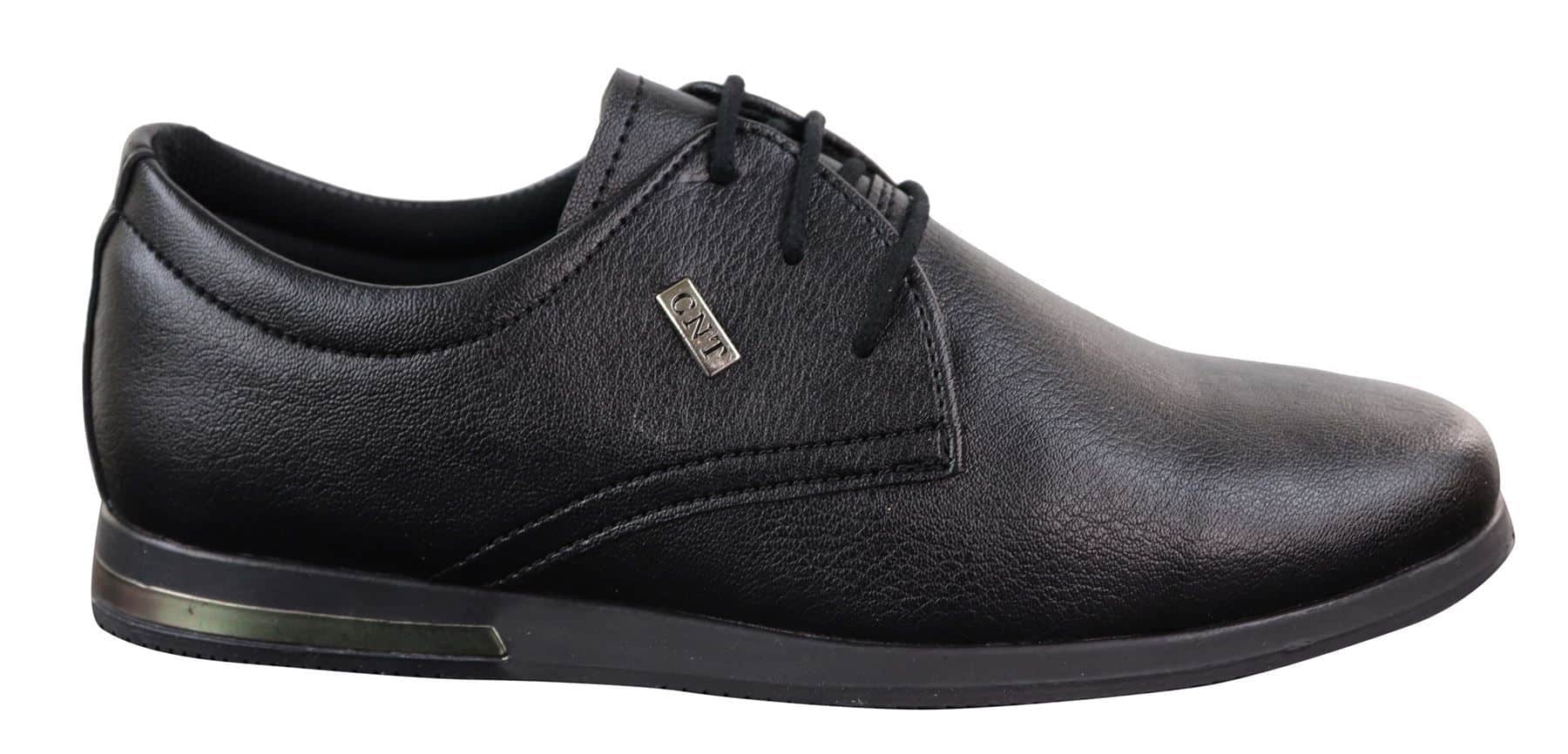 Sapatos masculinos casuais elegantes em couro PU