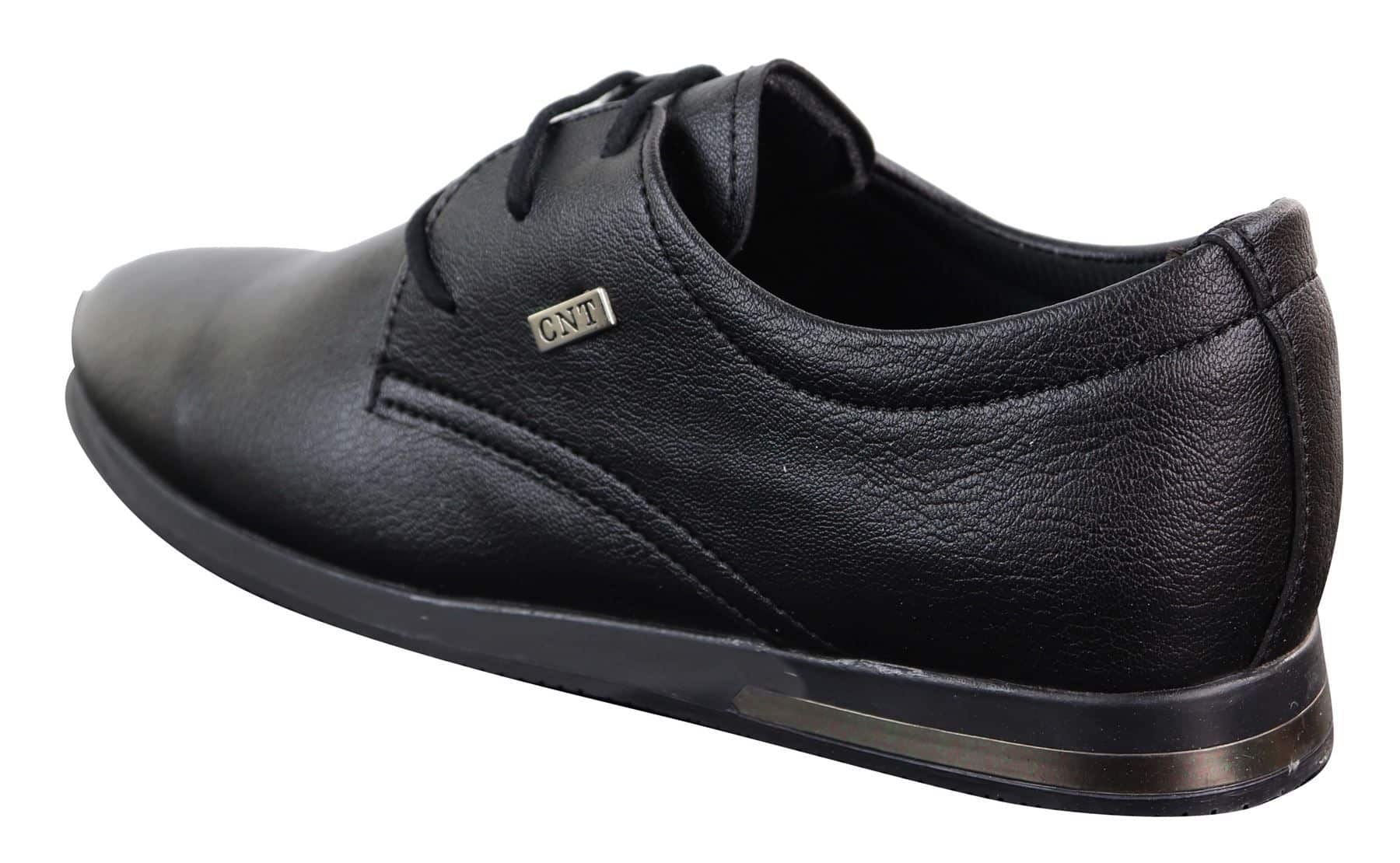 Sapatos masculinos casuais elegantes em couro PU