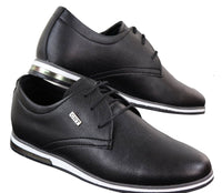 Sapatos masculinos casuais elegantes em couro PU